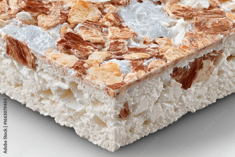Aufkleber captivating texture of an intricate layered foam material revealing a harmonious blend of natural fi