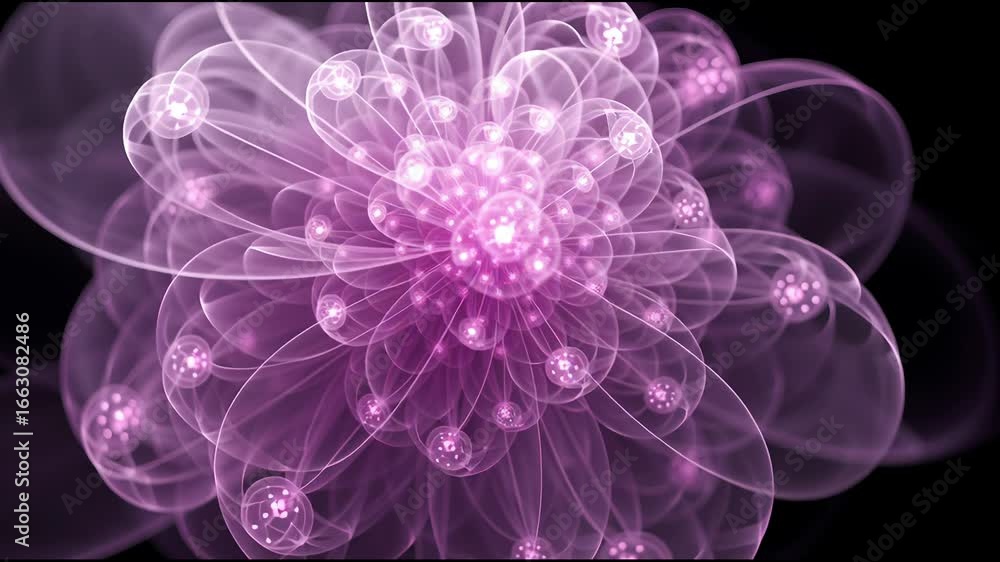 Poster beautiful purple fractal pattern mesmerizing viewers with vibrant colors and intricate designs in a 