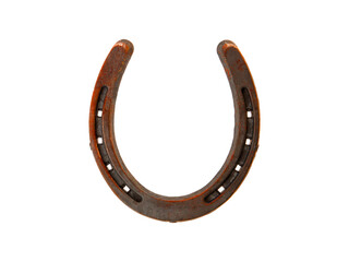 old rusty horseshoe isolated