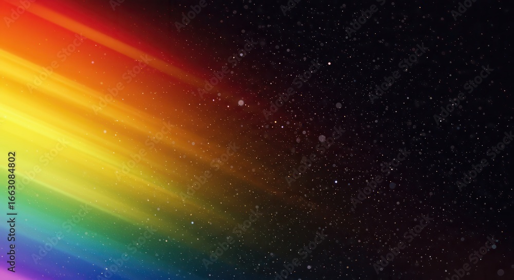Aufkleber abstract rainbow light on dark background creates a colorful and dreamy texture for design element a