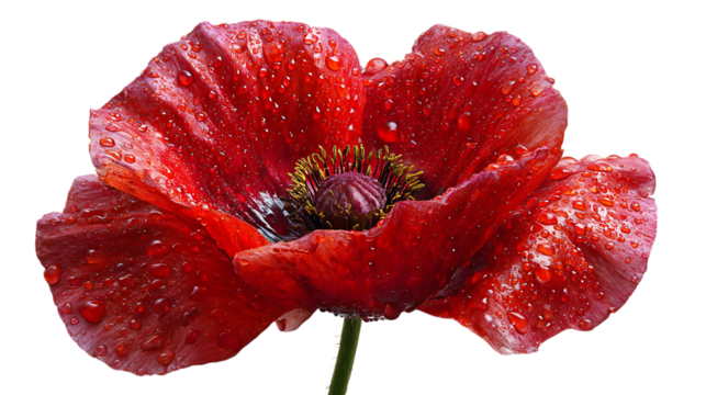 red tulip isolated on white background - Powered by Adobe