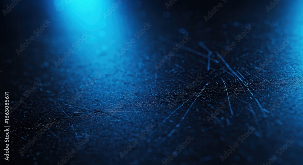 Poster abstract blue scratched texture background with dark grunge surface and rough material, perfect for 