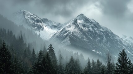 Obraz premium Misty mountain landscape