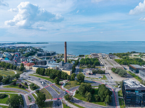 Talinn city in Estonia drone photo