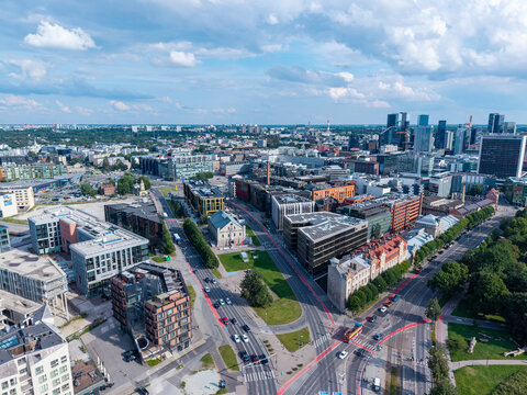 Talinn city in Estonia drone photo