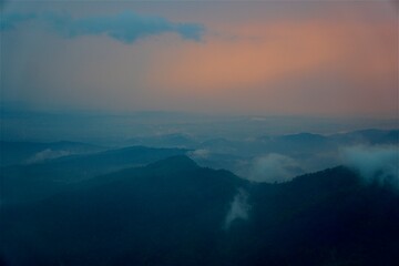 clouds over the mountains