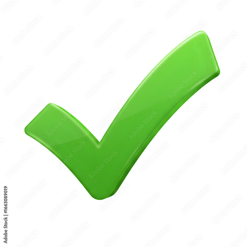 Poster green check mark png icon – modern verification symbol – isolated on transparent background png for 