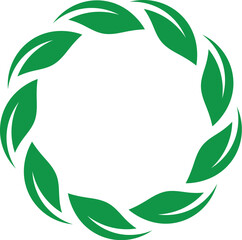 Leaf Circle Logo Vector design EPS file