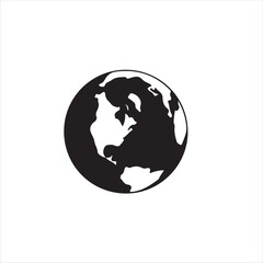 Globe icon showing north america isolated on white background vector