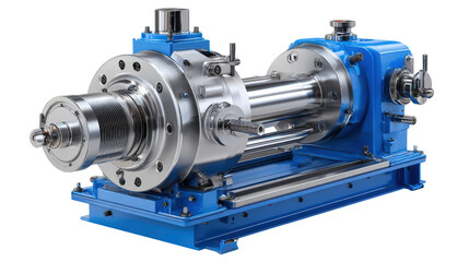 Lathe machine motor background isolated on a Transparent background, PNG file.