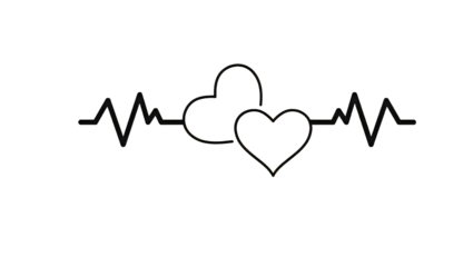 heart beat graph love design png 