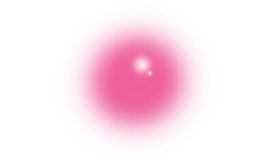 Pink Sphere Soft Gradient Texture, Smooth Element with Spotlight Effect on Transparent Background