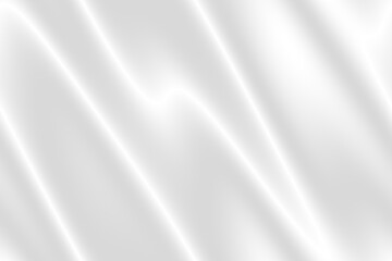 Abstract smooth elegant white silk fabric texture with soft flowing satin waves background.