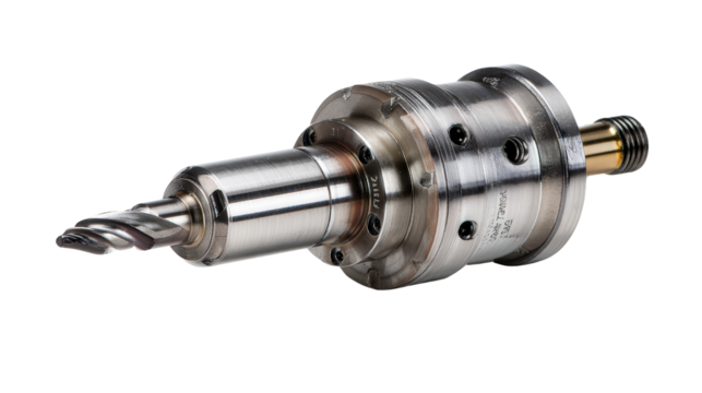 Lathe tailstock with drill bit background isolated on a Transparent background, PNG file.