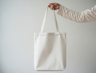 Mockup white plain fabric bag practical, perfect for custom printing designs.