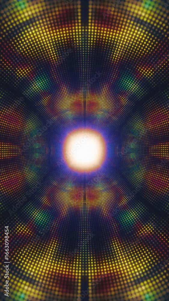 Poster engaging abstract animation featuring vibrant colors and swirling patterns set against a captivating