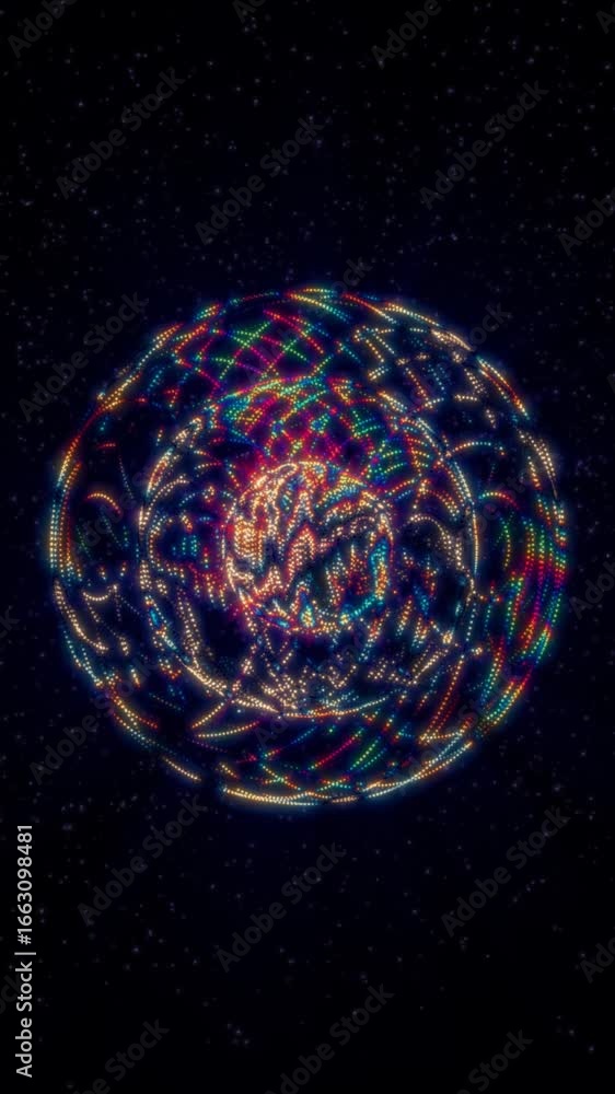 Aufkleber experience a mesmerizing display of colorful swirling patterns set in a captivating cosmic backdrop.