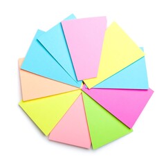Colorful sticky notes arranged in a circle