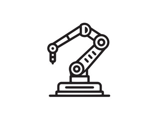 Industrial Robot Controller Icon with Clean Line Vector Design