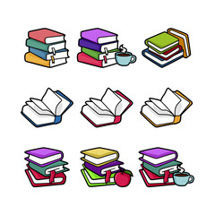 vector book images of various kinds of scientific literacy books