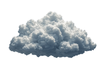 A beautiful summer cloudscape with fluffy heart-shaped clouds in a blue sky