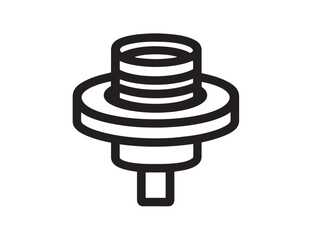 Professional Industrial Proximity Sensor Illustration with Line Style