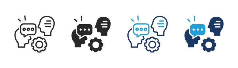 Set of Interview icon collection in Multiple Style. Icon suitable for web and mobile application