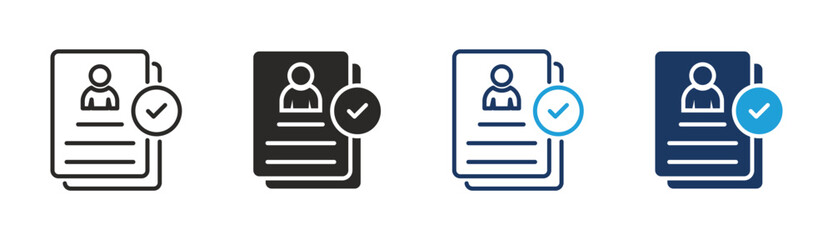 Set of Resume icon collection in Multiple Style. Icon suitable for web and mobile application