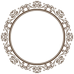 Vintage label design with monograms and frames	