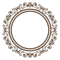 Vintage label design with monograms and frames