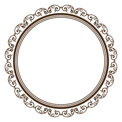 Vintage label design with monograms and frames	