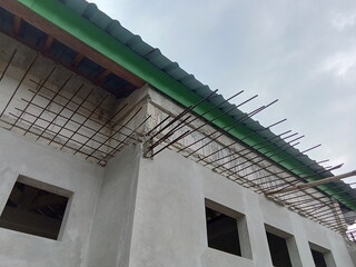 The house is not finished yet, still in the process of being built.