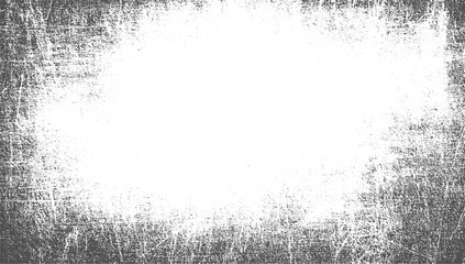 Grunge Noise Texture – Distressed Scratched Black & White Vector, Dirty Grain Overlay, Vintage Effect, Old Damage Transparent Background