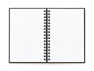 Open Graph Paper Notebook - Empty Grid Journal - Stationery and Education Mockup