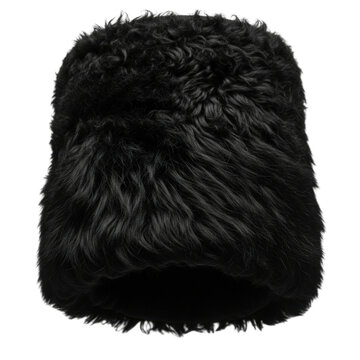 Traditional black astrakhan fur hat a luxury cossack papakha and caucasian winter headwear
