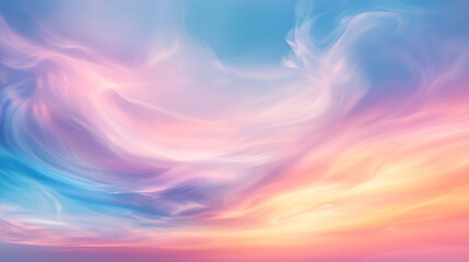 Beautiful Pastel Sky with Soft CloudsBeautiful Pastel Sky with Soft Clouds