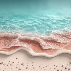 Obraz premium Gentle Waves on a Pale Shoreline