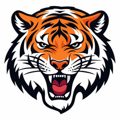Tiger head vector illustration 