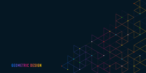 Abstract vector background with a geometric pattern of triangle shapes. Graphic design element 