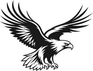 Eagle vector illustration design, flaying eagle 