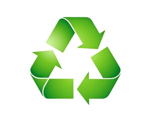 Obraz premium Green recycling symbol