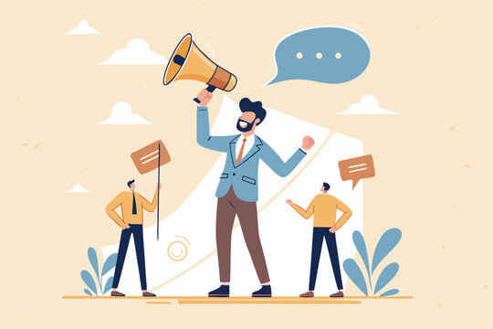 Communication or PR, Public Relations manager to communicate company information and media, announce sales or promotion concept 