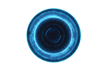 Futuristic glowing blue HUD interface design, perfect for technology presentations, sci-fi games, or sleek digital branding, showcasing cutting-edge innovation and modern design elements
