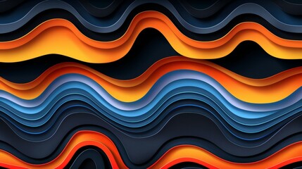 Abstract glowing shapes on dark grainy background for poster, banner, and wallpaper design