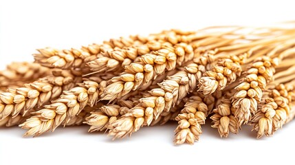 Close-up of a bunch of dried wheat stalks