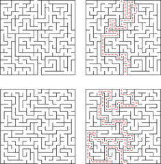 vector maze background