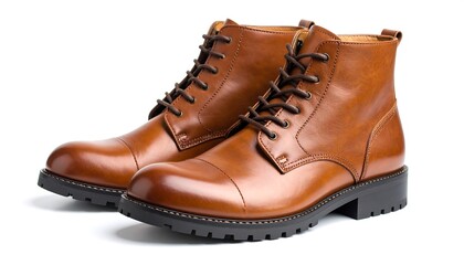 Pair of brown leather boots