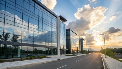 Obraz premium modern office building or business center high