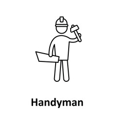 Handyman Vector Icon which can easily modify or edit