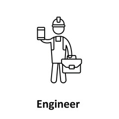 Engineer Vector Icon which can easily modify or edit